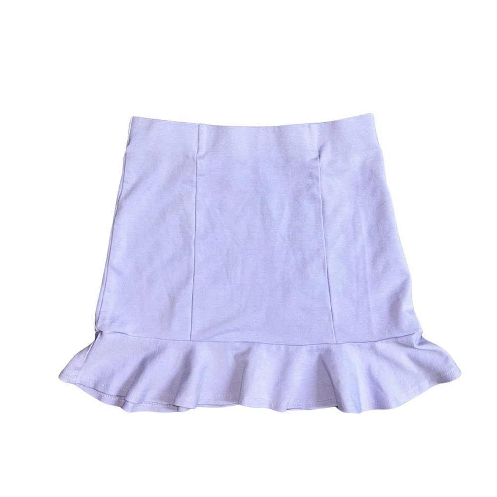 Forever 21 | Purple Ruffle-Hem Pencil Mini Skirt | Size S